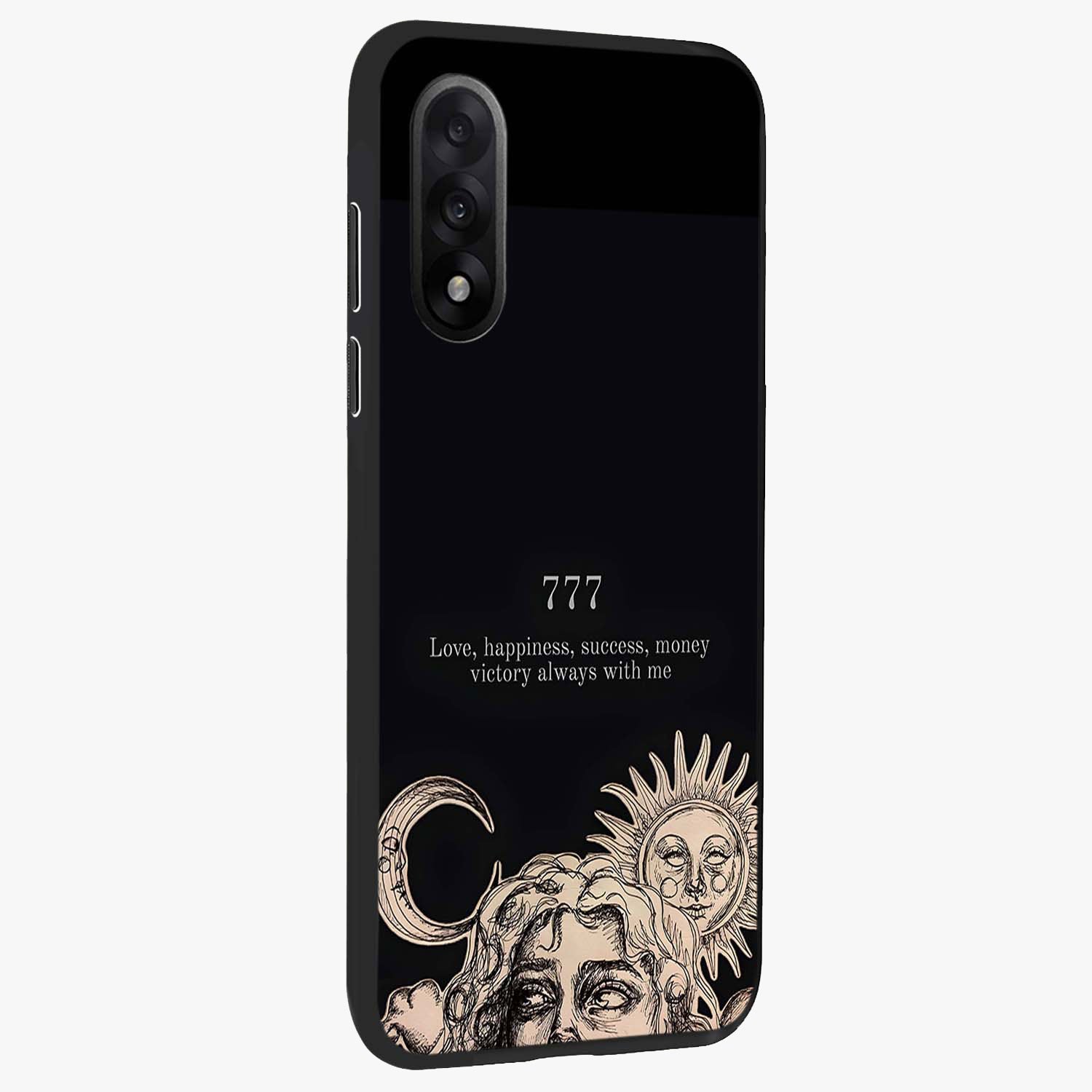 Mystic Victory Aura Glass Case for 1+Nord 5 side perspective highlighting intense textures and sleek premium build