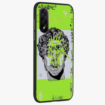 Neo Graffiti Rebellion Glass Case for 1+Nord 5 side perspective highlighting vibrant street textures and premium edges
