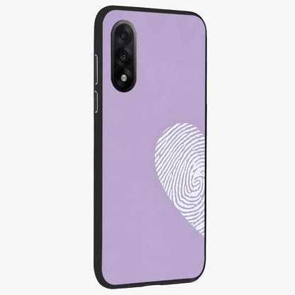 One Heart Identity Glass Case for 1+Nord 5 side perspective highlighting clean detailing and sleek premium build