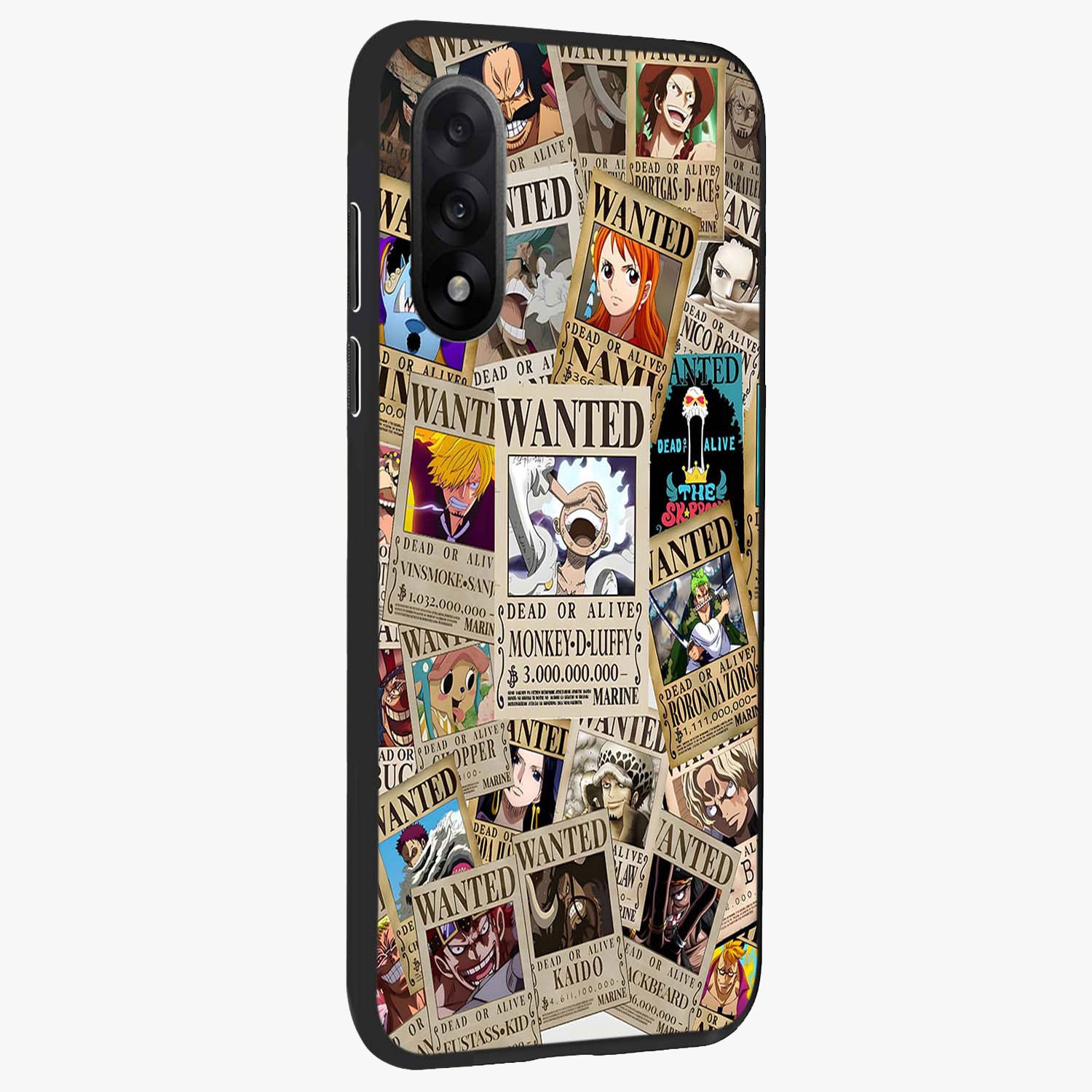 Pirate Wanted Legends Glass Case for 1+Nord 5 side perspective highlighting detailed character textures and premium edges