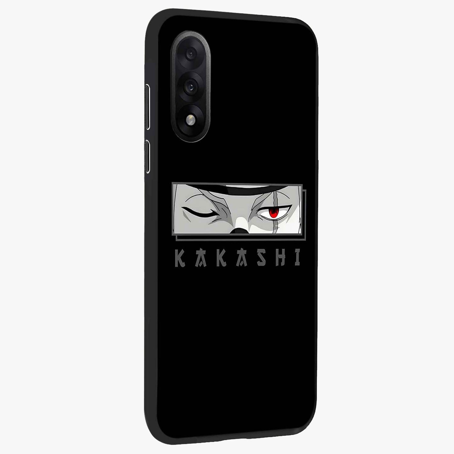 Scarlet Ninja Gaze Glass Case for 1+Nord 5 side perspective highlighting intense textures and premium edges