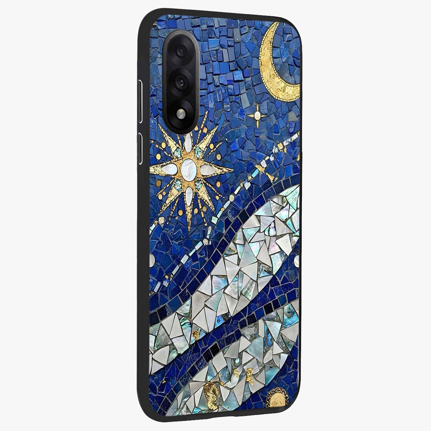 Serene Crane Flight Glass Case for 1+Nord 5 side perspective highlighting delicate feather textures and premium edges