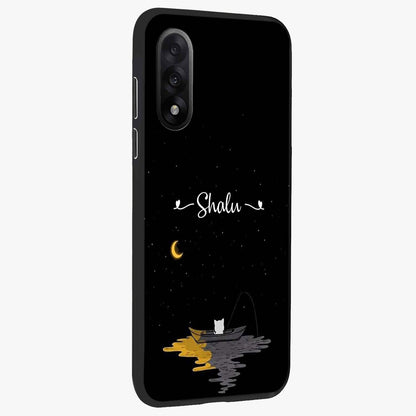 Silent Night Row Glass Case for 1+Nord 5 side perspective highlighting moody textures and premium edges