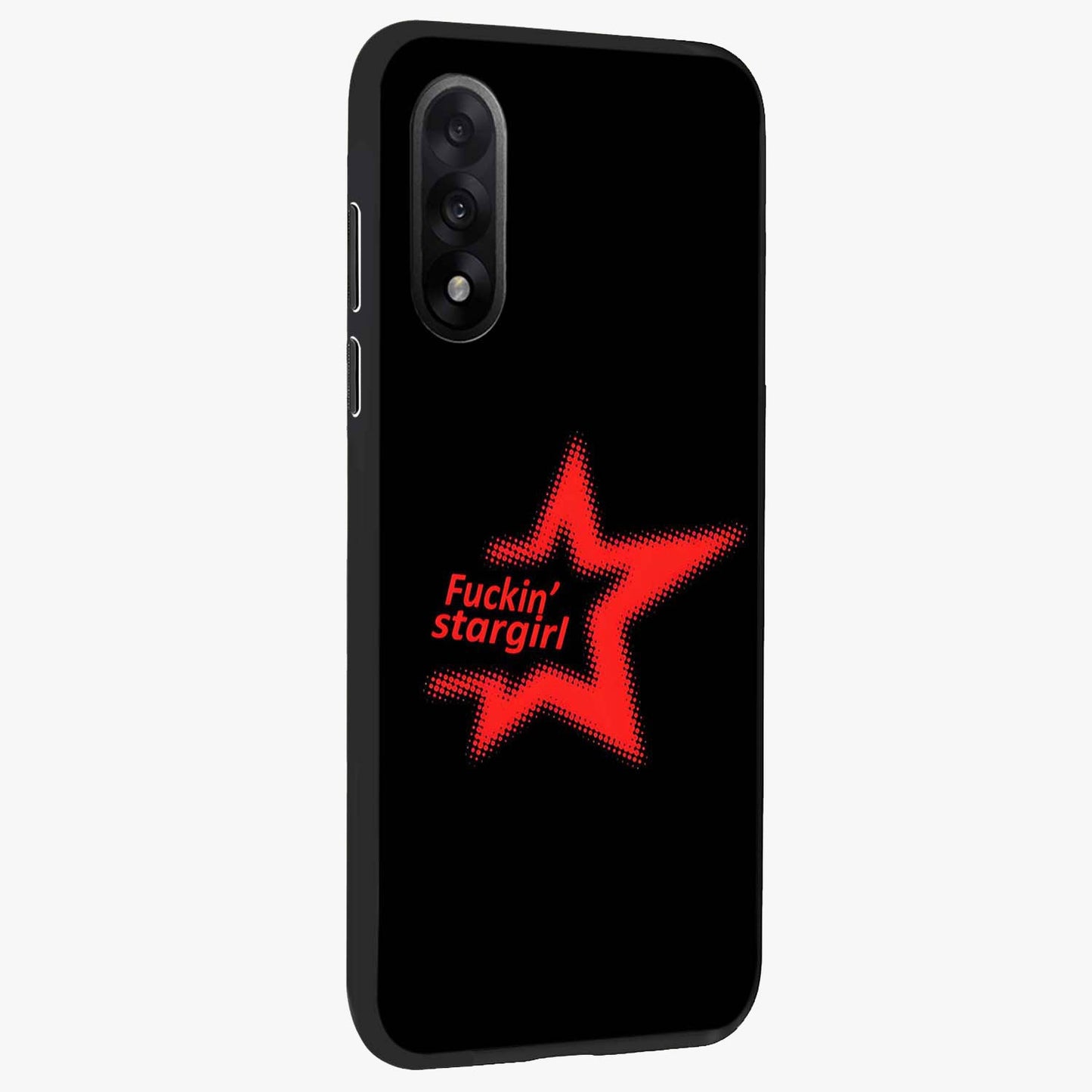 Starboy and Stargirl Energy Glass Case for 1+Nord 5 side perspective highlighting dynamic illustration textures and premium edges