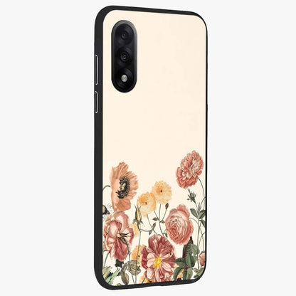 Timeless Garden Romance Glass Case for 1+Nord 5 side perspective highlighting delicate bloom textures and smooth build