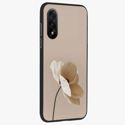 Whispering Petals Glass Case for 1+Nord 5 side perspective highlighting delicate petal textures and smooth build
