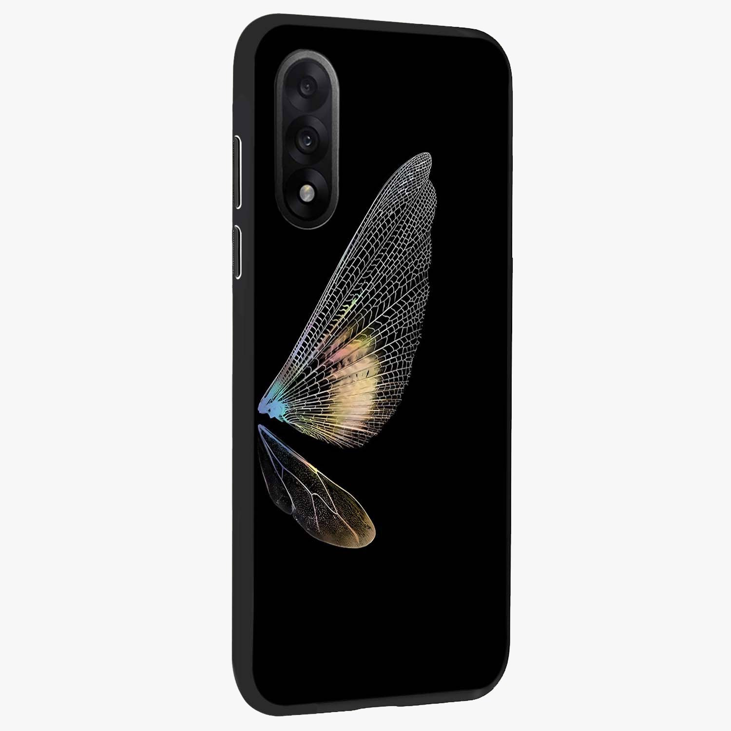Whispers of Wings Glass Case for 1+Nord 5 side perspective highlighting light airy textures and premium edges