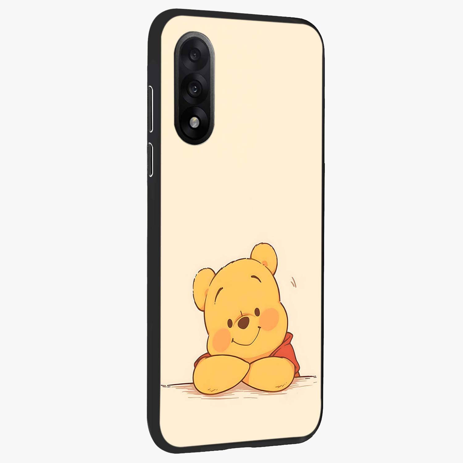 Winniethe Pooh Glass Case for 1+Nord 5 side perspective highlighting charming character textures and smooth build