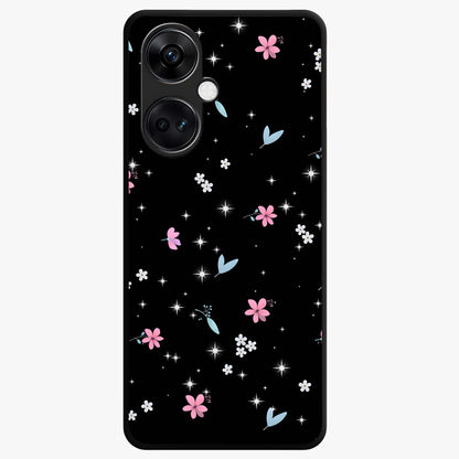 Black Aesthetic Wallpapers Glass Case for 1+Nord CE 3 bold front view featuring dark minimalist aesthetic artwork