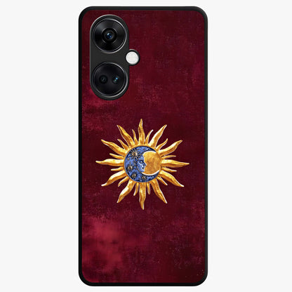 Celestial Unity Charm Glass Case for 1+Nord CE 3 symbolic front view featuring harmonious celestial artwork