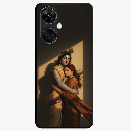 Divine Eternal Love Glass Case for 1+Nord Ce 3 elegant front view featuring romantic spiritual artwork in soft tones