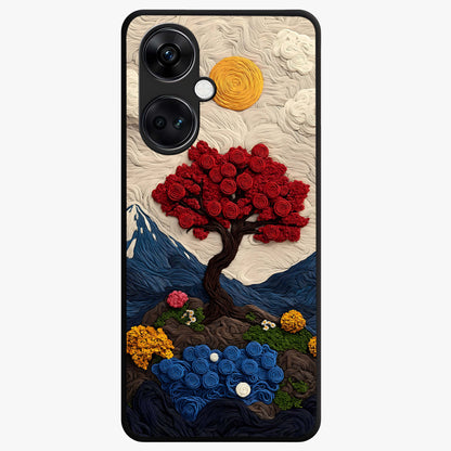 Eternal Nature Tapestry Glass Case for 1+Nord CE 3 elegant front view featuring intricate nature tapestry artwork