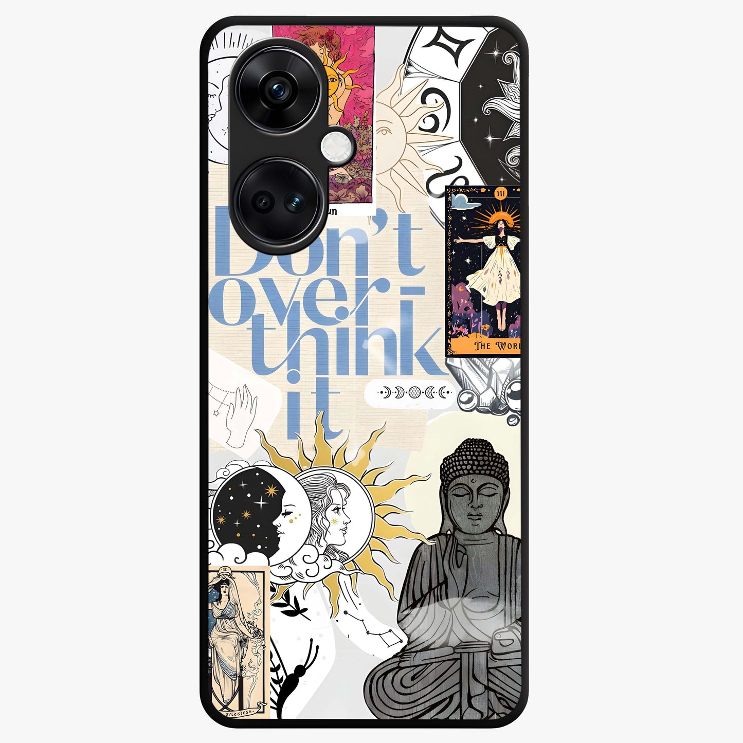 Ethereal Thoughts Glass Case for 1+Nord CE 3 dreamy front view featuring abstract artistic artwork with soft tones