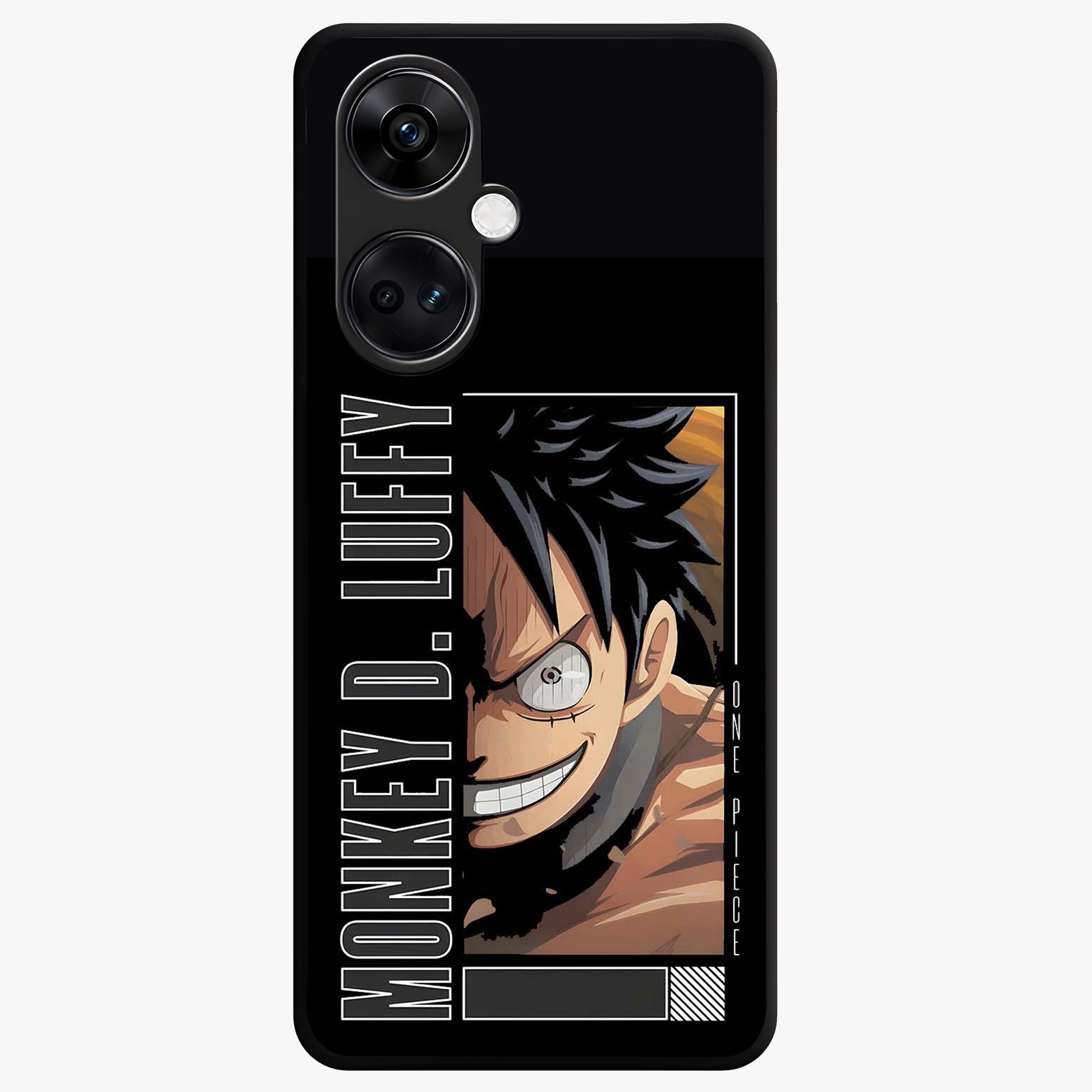 Fearless Pirate Smile Glass Case for 1+Nord CE 3 edgy front view featuring pirate inspired artwork with bold expression