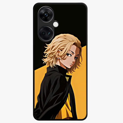 Golden Shadow Commander Glass Case for 1+Nord CE 3 powerful front view featuring dramatic commander themed artwork