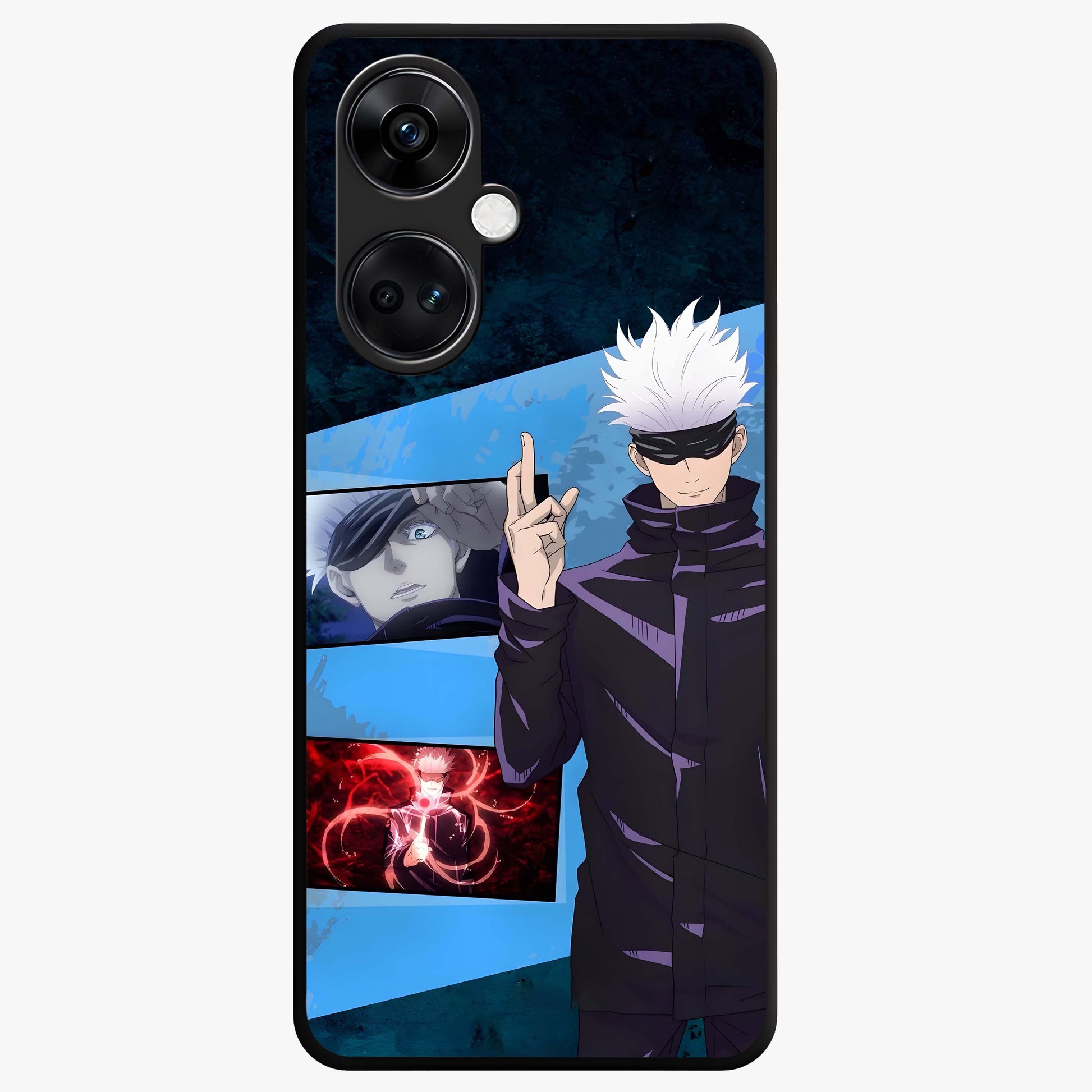 Infinite Curse Sorcerer Glass Case for 1+Nord CE 3 showing full back design in clean flat view with dark sorcerer artwork and glossy glass finish.