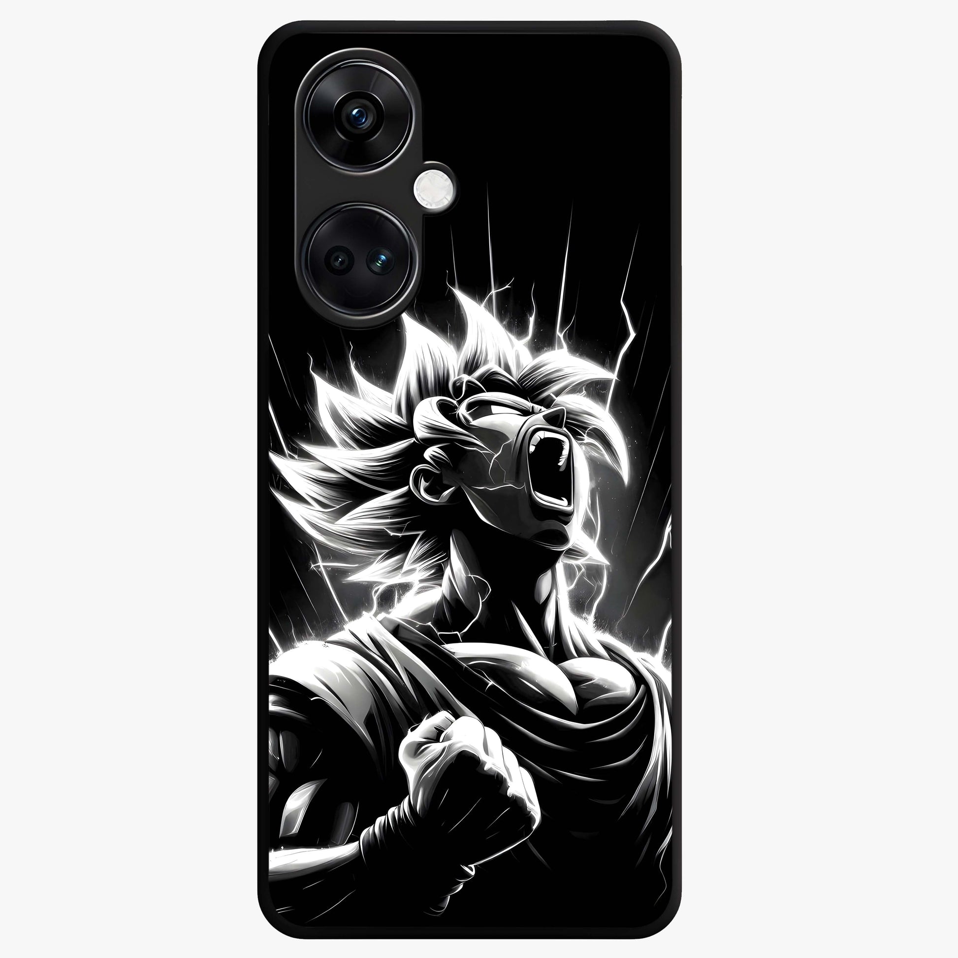 Limitless Power Unleashed Glass Case for 1+Nord CE 3 intense front view featuring bold high energy artwork