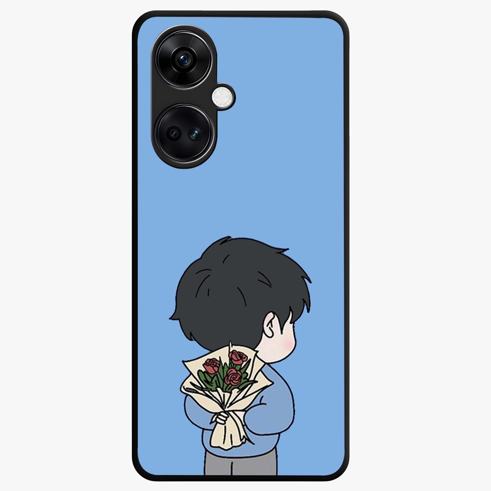 Love in My Hands Glass Case for 1+Nord Ce 3 heartfelt front view featuring romantic artistic artwork