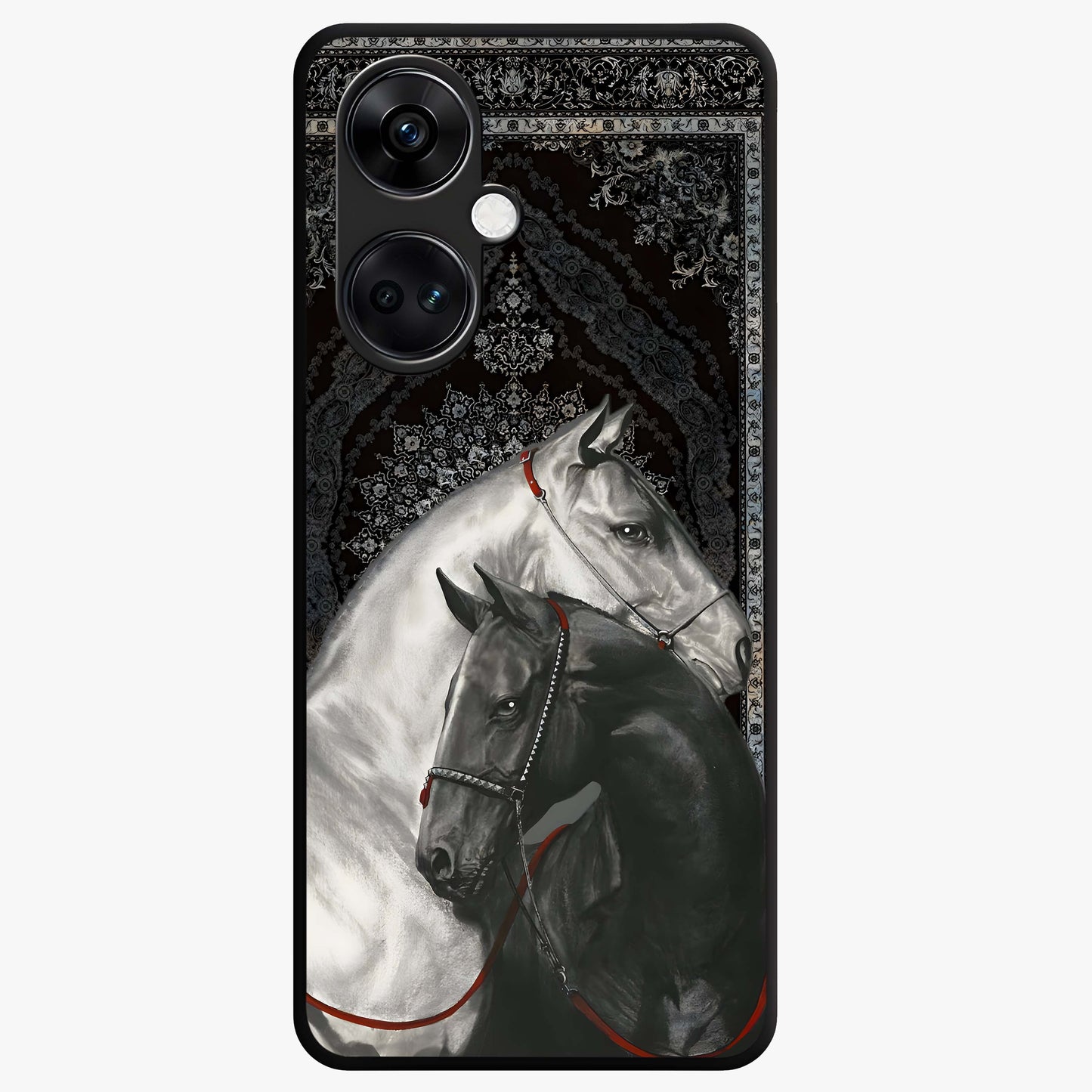 Majestic Ride Legacy Glass Case for 1+Nord Ce 3 bold front view featuring dynamic ride inspired artwork