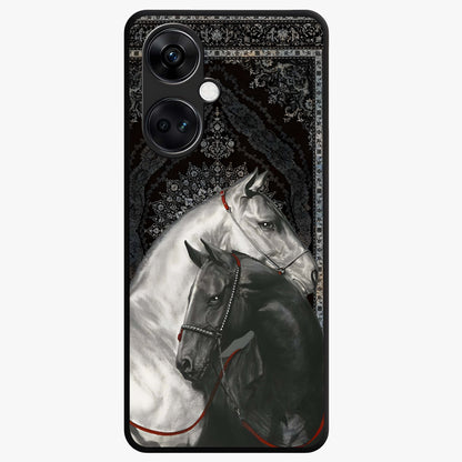 Majestic Ride Legacy Glass Case for 1+Nord Ce 3 bold front view featuring dynamic ride inspired artwork