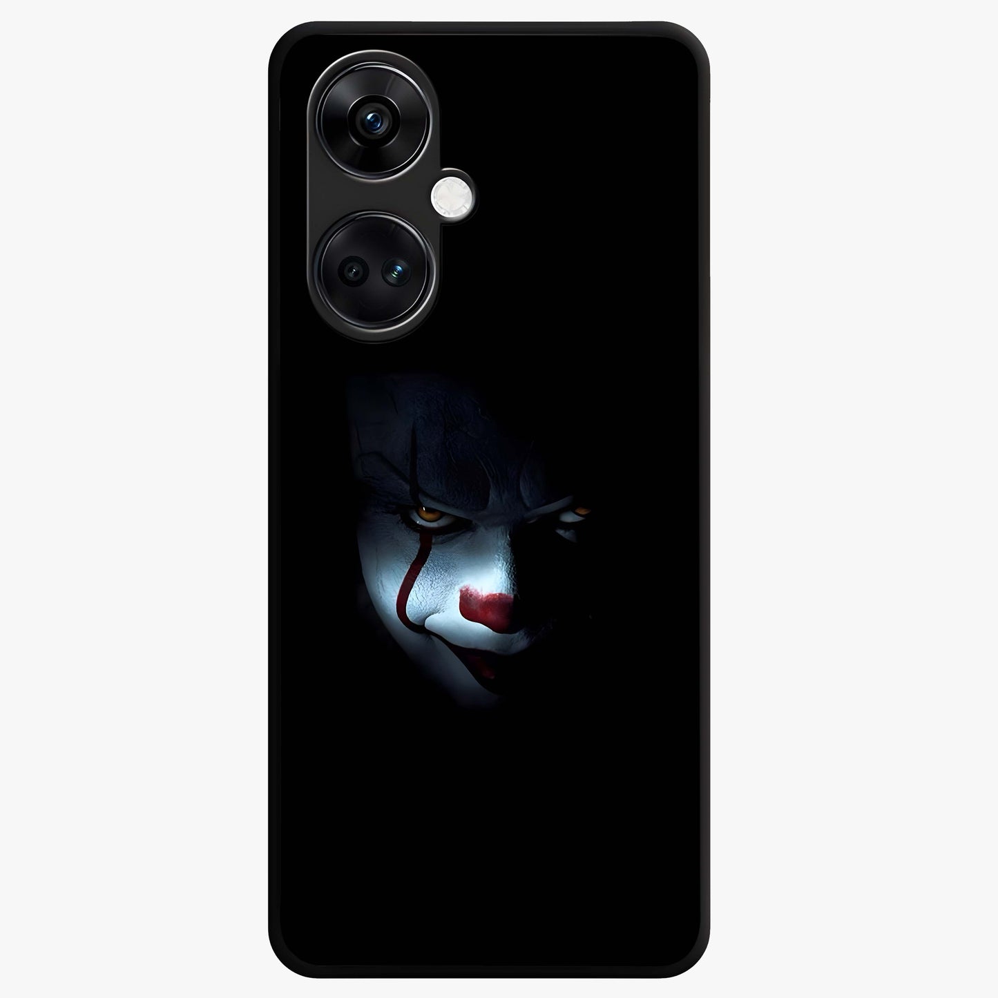 Midnight Madness Smile Glass Case for 1+Nord CE 3 edgy front view featuring bold smile artwork in dark aesthetic tones