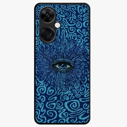 Mystic Inner Eye Glass Case for 1+Nord CE 3 dramatic front view featuring powerful inner eye inspired artwork