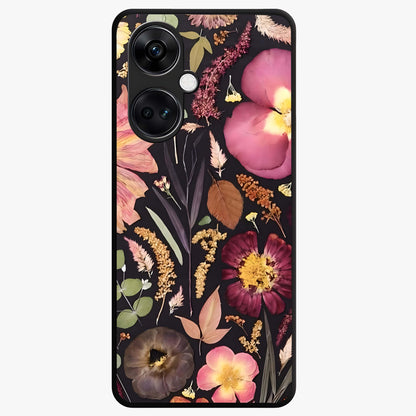 Petal Dream Tapestry Glass Case for 1+Nord CE 3 elegant front view featuring intricate floral tapestry artwork