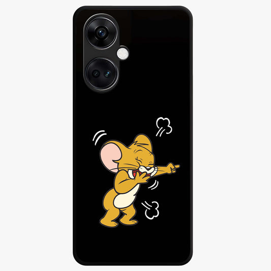 Playful Jerry Vibes Glass Case for 1+Nord Ce 3 cheerful front view featuring animated cartoon artwork with playful energy