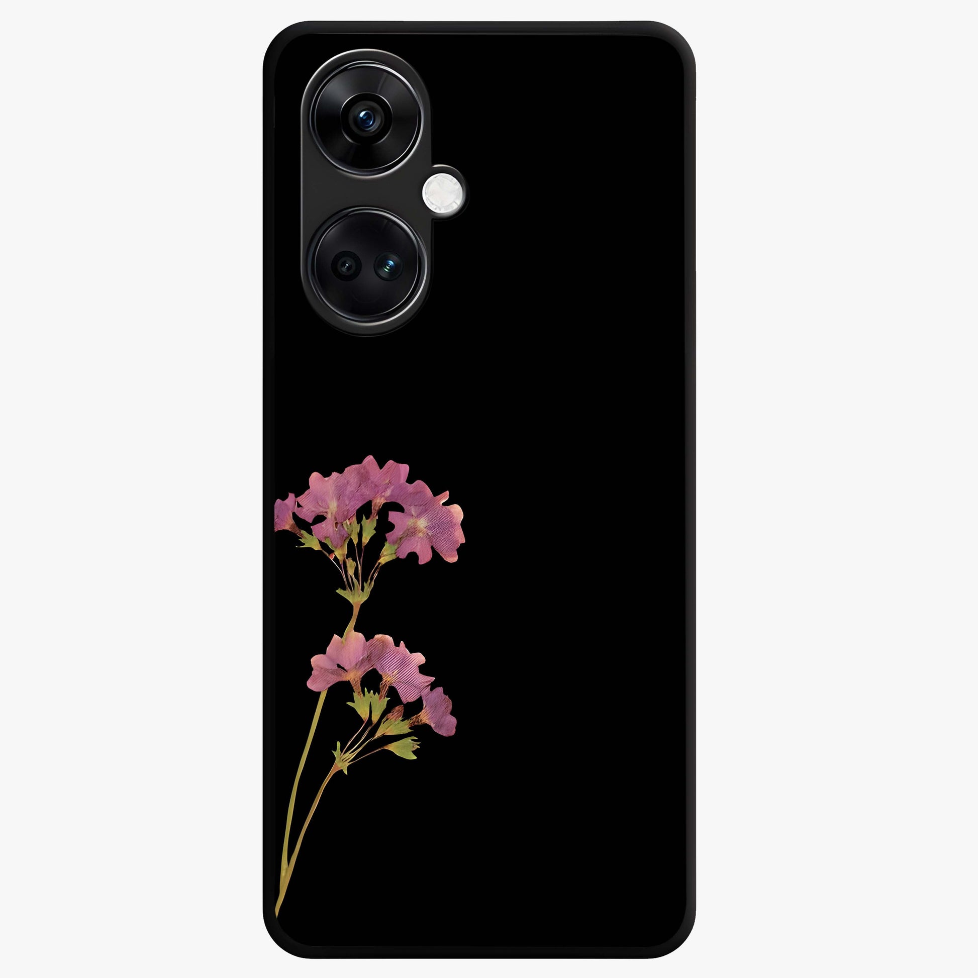 Riching Lavender Flower Glass Case for 1+Nord CE 3 soft front view featuring elegant lavender floral artwork