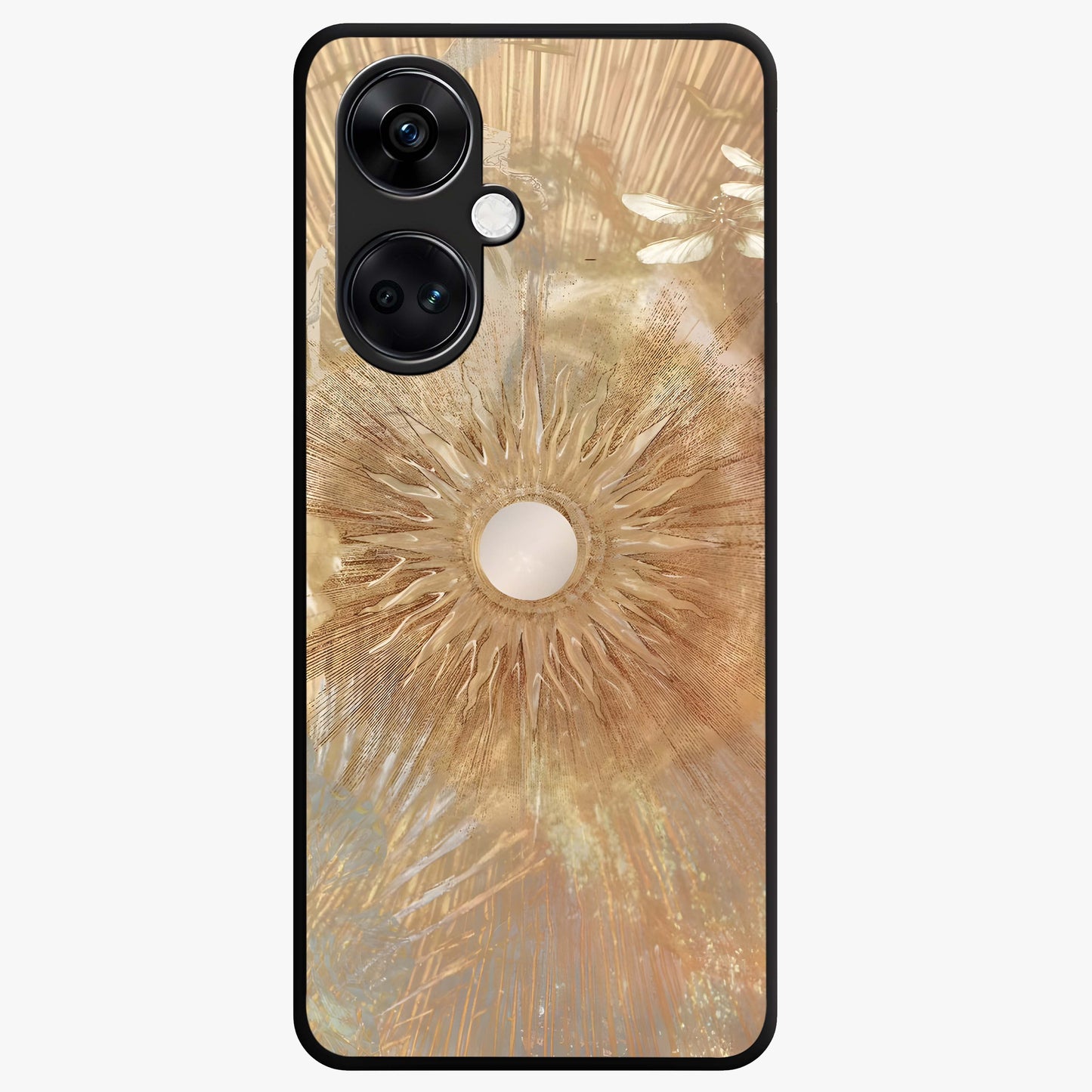 Silken Whirl Glass Case for 1+Nord CE 3 elegant front view featuring smooth abstract swirl artwork