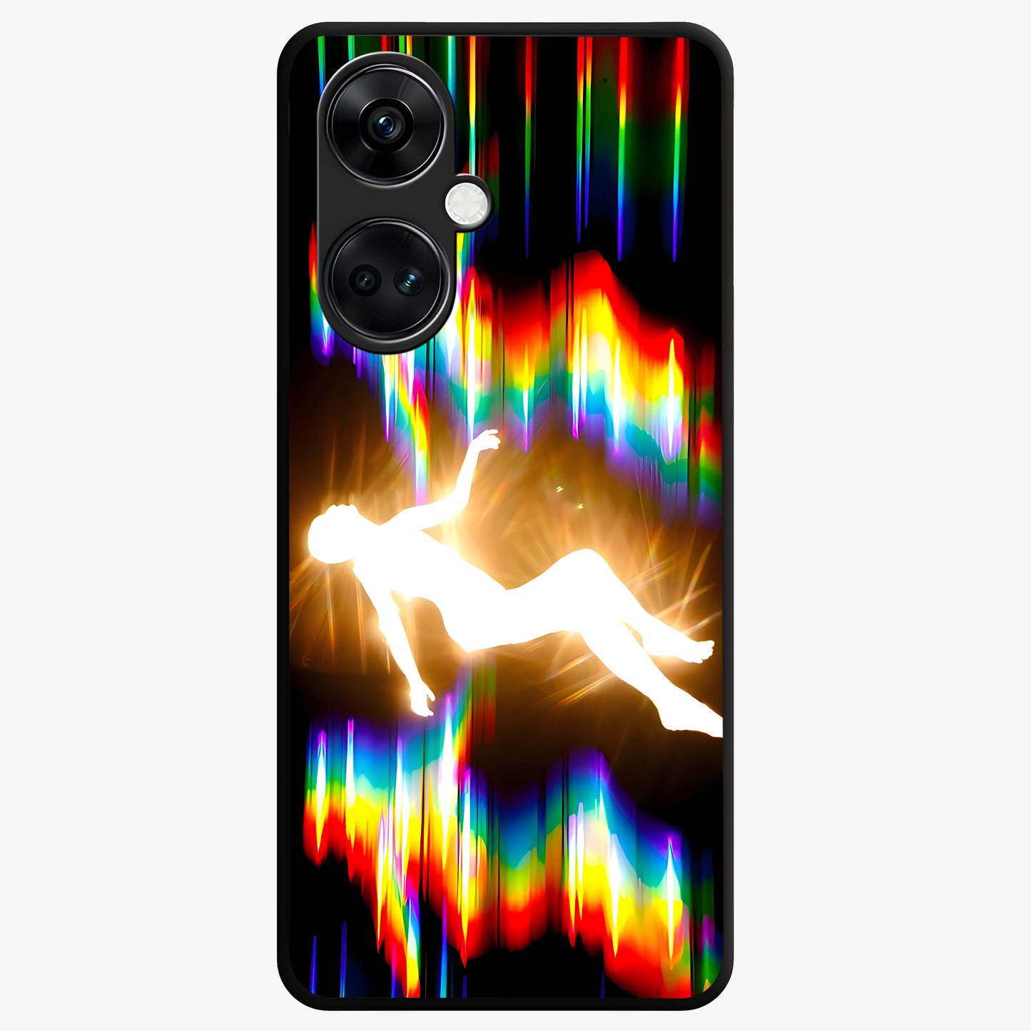 Soul in Spectrum Glass Case for 1+Nord Ce 3 artistic front view featuring colorful spectrum inspired artwork