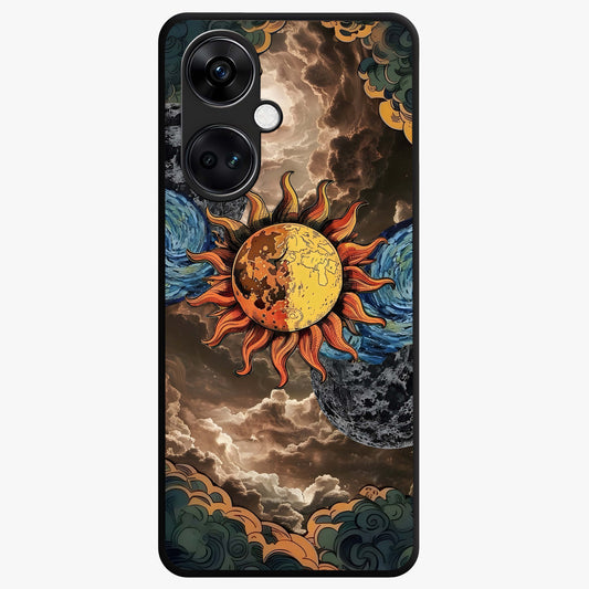 Sun Kissed Valley Glass Case for 1+Nord Ce 3 scenic front view featuring glowing valley landscape artwork