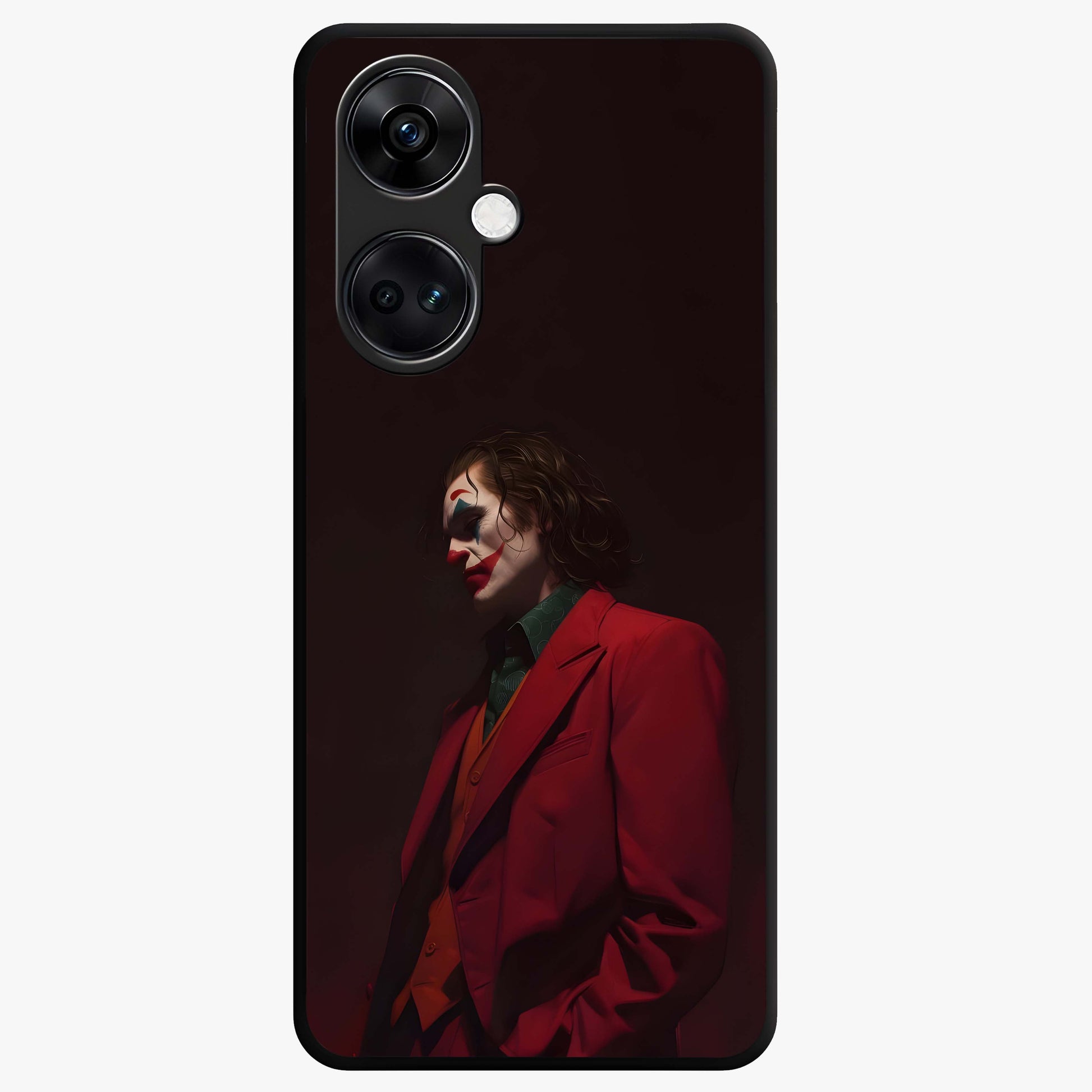 Tragic Chaos King Glass Case for 1+Nord CE 3 dramatic front view featuring intense dark themed artwork