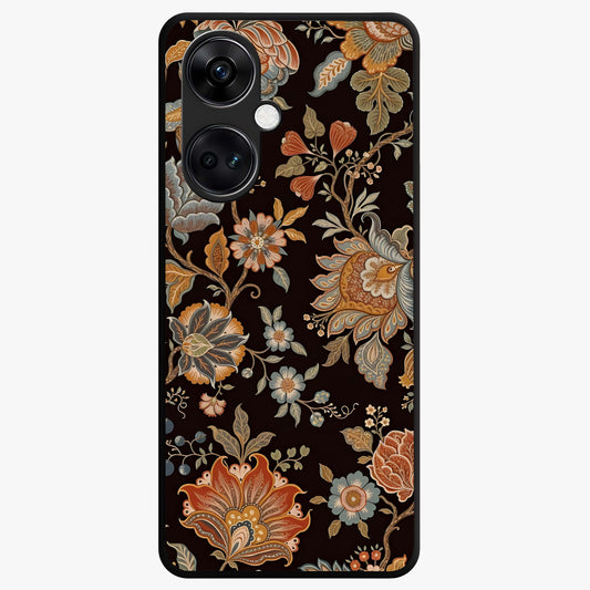 Vintage Floral Dream Glass Case for 1+Nord Ce 3 dreamy front view featuring soft vintage inspired floral artwork