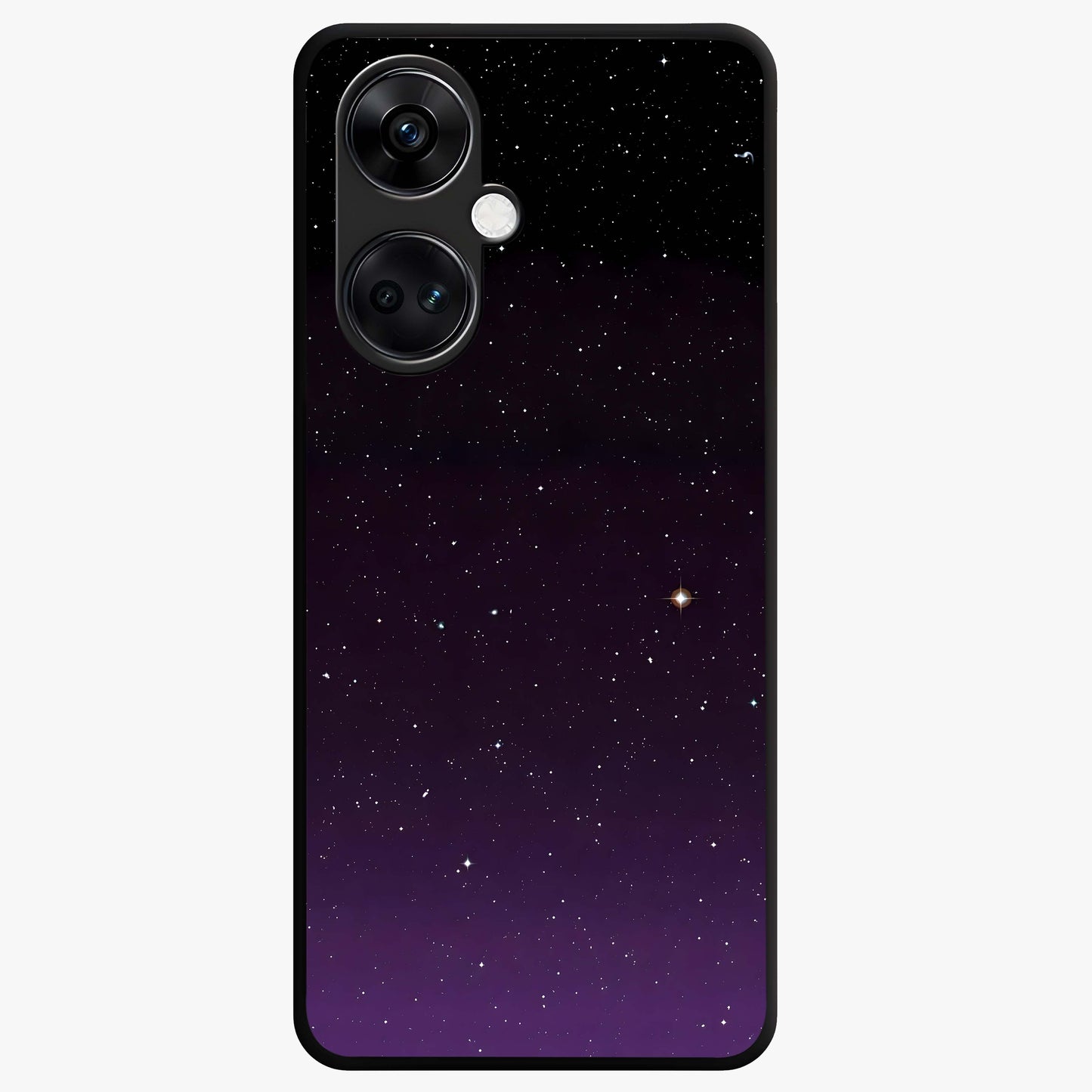 Violet and Black Shade Glass Case for 1+Nord CE 3 striking front view featuring deep violet and black gradient artwork