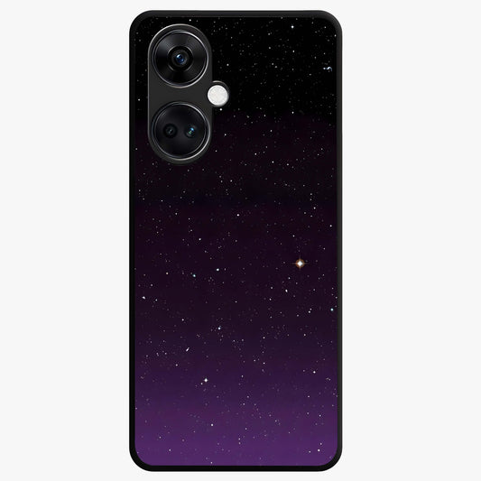 Violet and Black Shade Glass Case for 1+Nord Ce 3 striking front view featuring deep violet and black gradient artwork