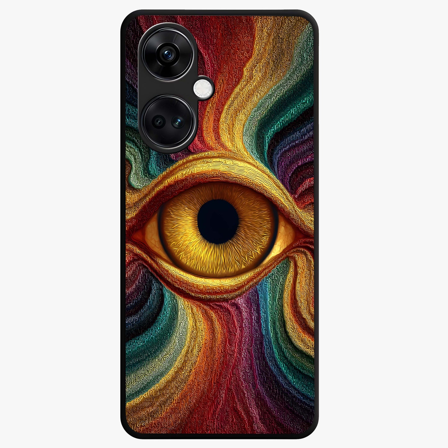 Visionary Flame Core Glass Case for 1+Nord Ce 3 intense front view featuring fiery flame inspired artwork