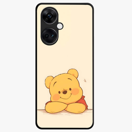 Winniethe Pooh Glass Case for 1+Nord Ce 3 adorable front view featuring cute cartoon inspired artwork