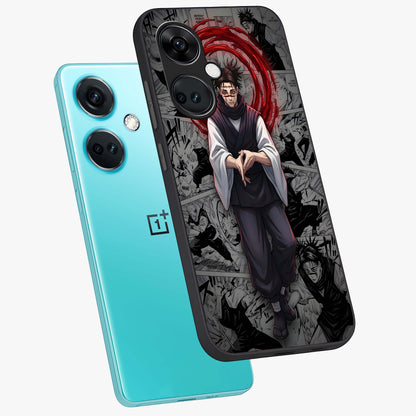 Cursed Ritual Ascension Glass Case for 1+Nord CE 3 angled mockup showcasing glossy finish and intense gothic detailing