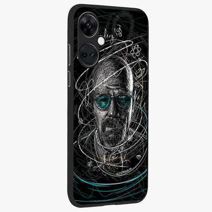 Chaotic Mind Genius Glass Case for 1+Nord CE 3 side perspective highlighting creative detailing and premium edge finish