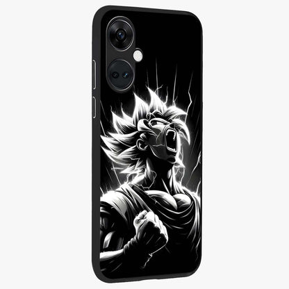 Limitless Power Unleashed Glass Case for 1+Nord CE 3 side perspective highlighting strong textures and sleek premium build