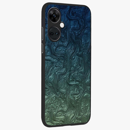 Marble Dream Blur Glass Case for 1+Nord CE 3 side perspective highlighting refined marble textures and premium edges