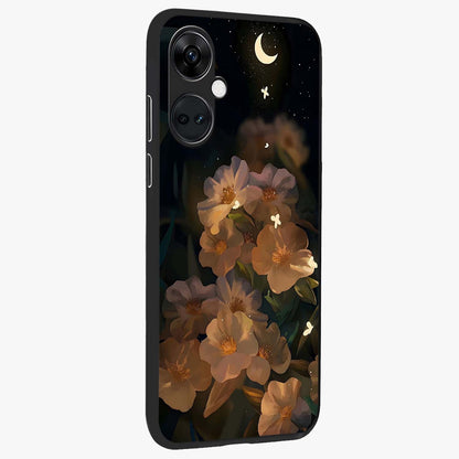 Midnight Bloom Trail Glass Case for 1+Nord CE 3 side perspective highlighting graceful detailing and smooth build