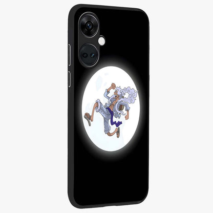 Moonlit Freedom Dance Glass Case for 1+Nord Ce 3 side perspective highlighting dynamic detailing and premium edge finish