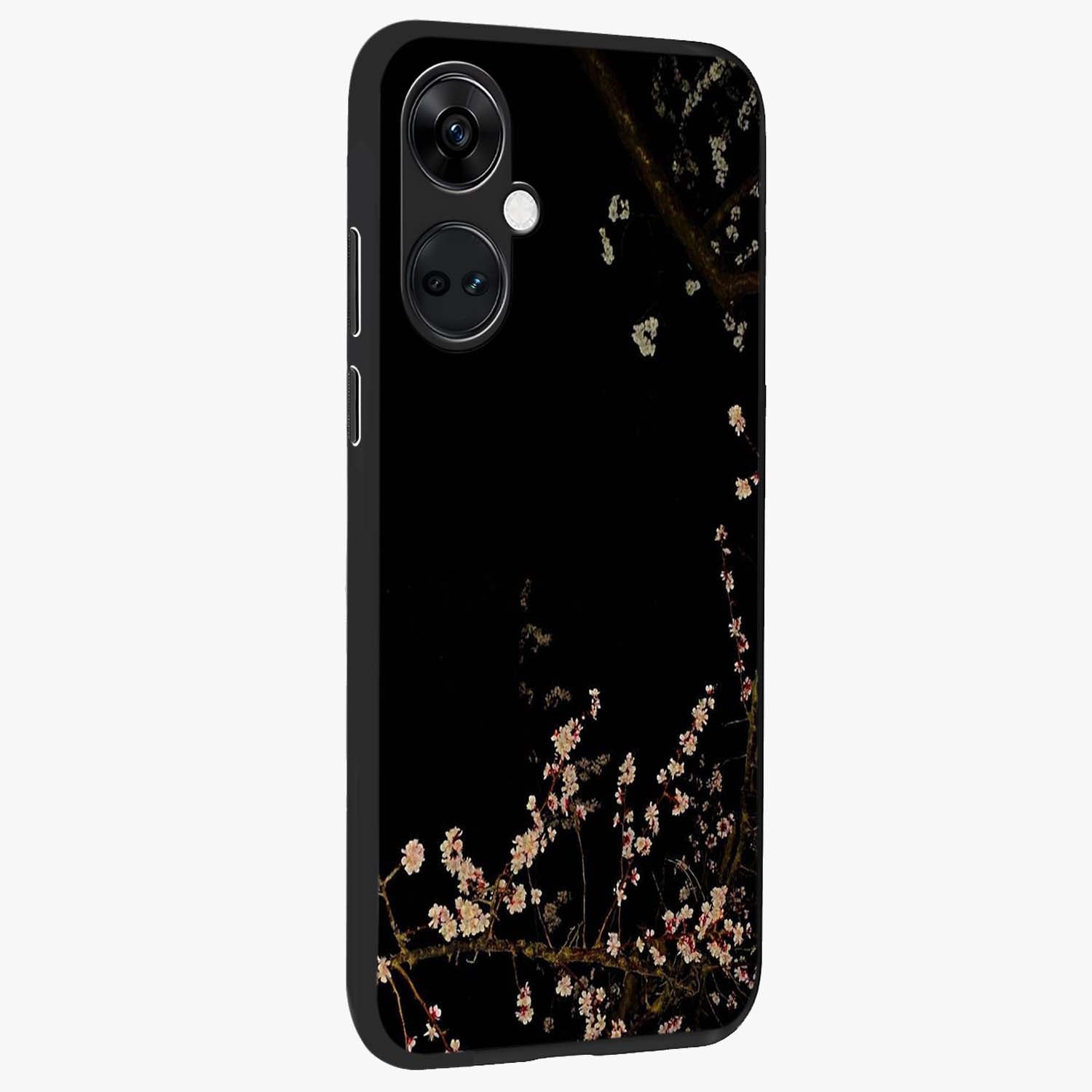 Petal Moon Light With Custom Name Glass Case for 1+Nord CE 3 side perspective highlighting custom typography and smooth premium build