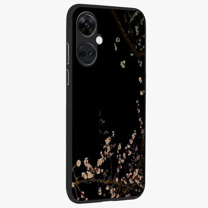 Petal Moon Light With Custom Name Glass Case for 1+Nord CE 3 side perspective highlighting custom typography and smooth premium build