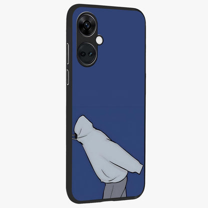 Quiet Painful Love Glass Case for 1+Nord Ce 3 side perspective highlighting subtle detailing and smooth premium build