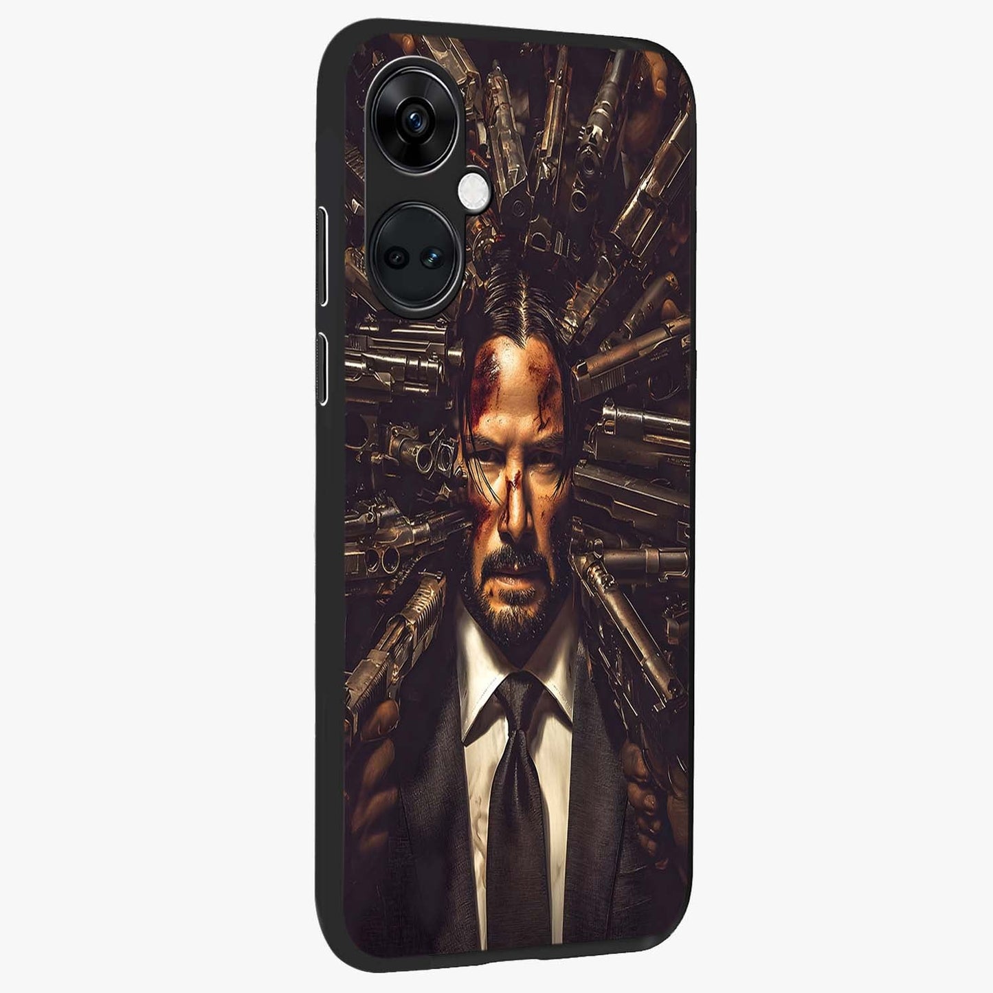 Relentless Shadow Assassin Glass Case for 1+Nord CE 3 side perspective highlighting sharp textures and sleek premium build