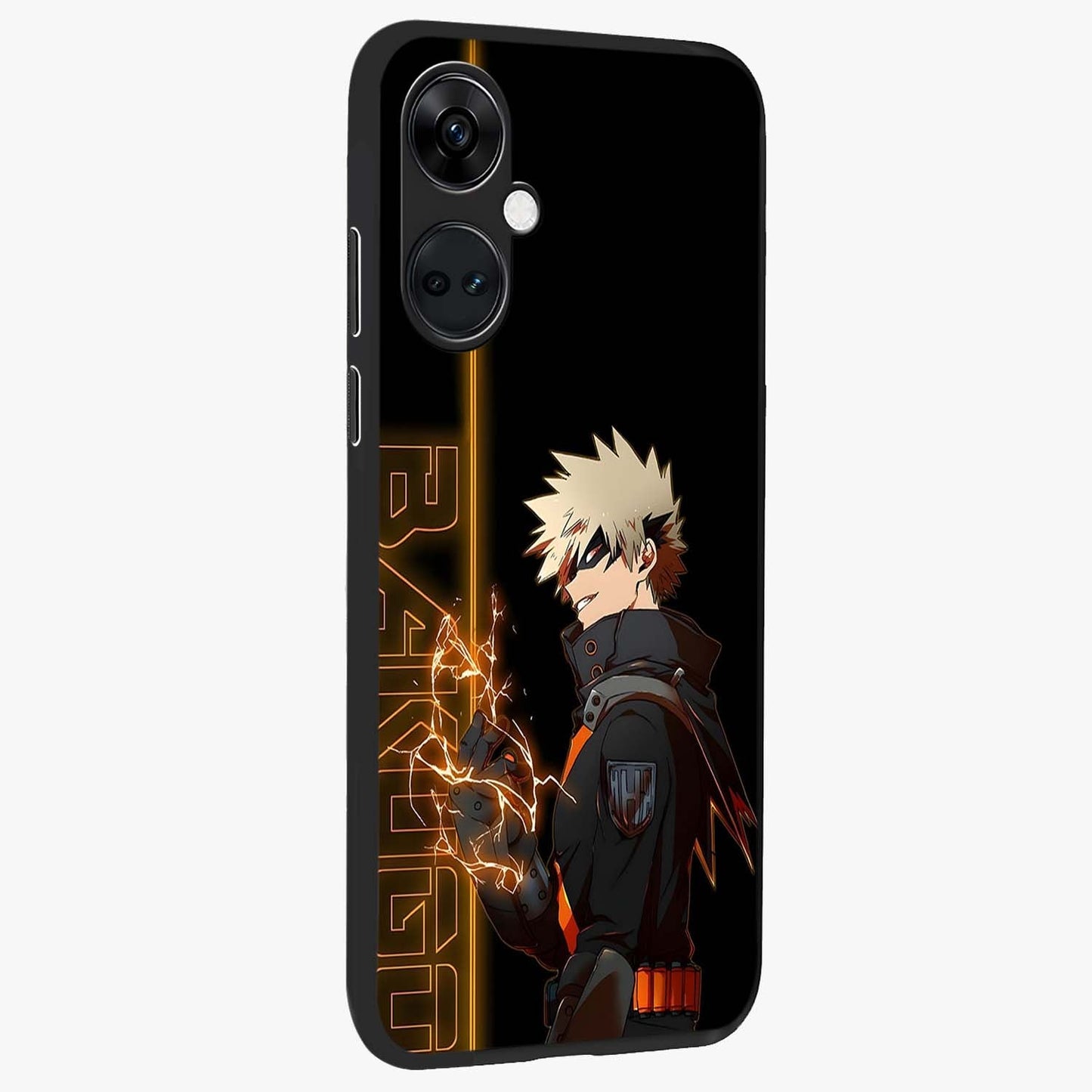 Silent Gang Authority Glass Case for 1+Nord Ce 3 side perspective highlighting strong graphic textures and sleek build