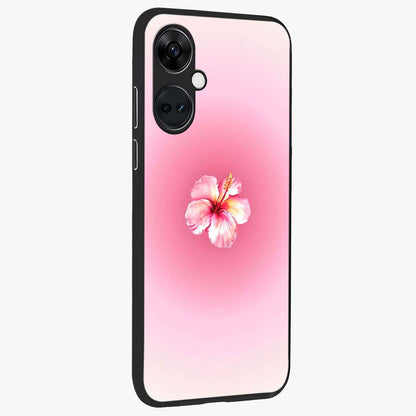 Soft Petal Serenity Glass Case for 1+Nord CE 3 side perspective highlighting refined petal textures and premium edges